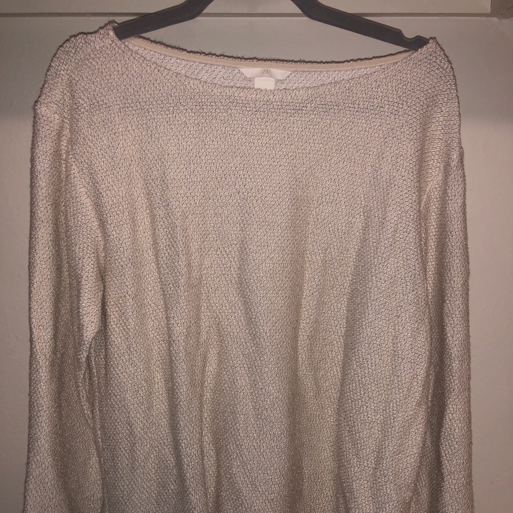 H&M light cream sweater